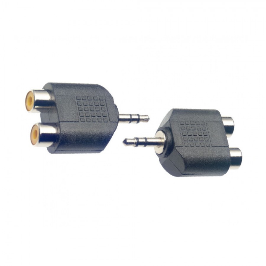 Stagg AC-2CFJMSH Audio Adapter, RCA Stereo Female to 3.5mm Stereo Jack Male, 2-Pack